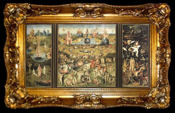 framed  Hieronymus Bosch garden of earthly delights, ta009-2